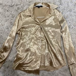 Satin Button Down